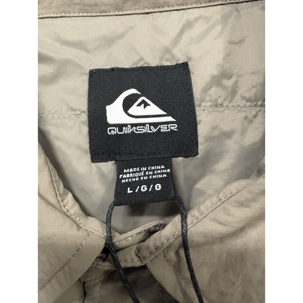 NEW Quiksilver Cold Snap Shacket Jacket Mens Large Fallen Rock Quilted Lined NWT - Picture 4 of 11